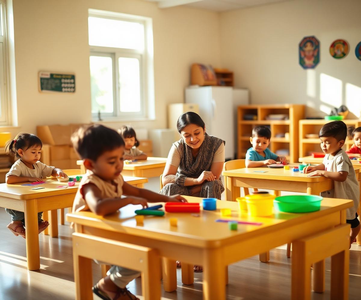 A preschool classroom at Nurture Kids